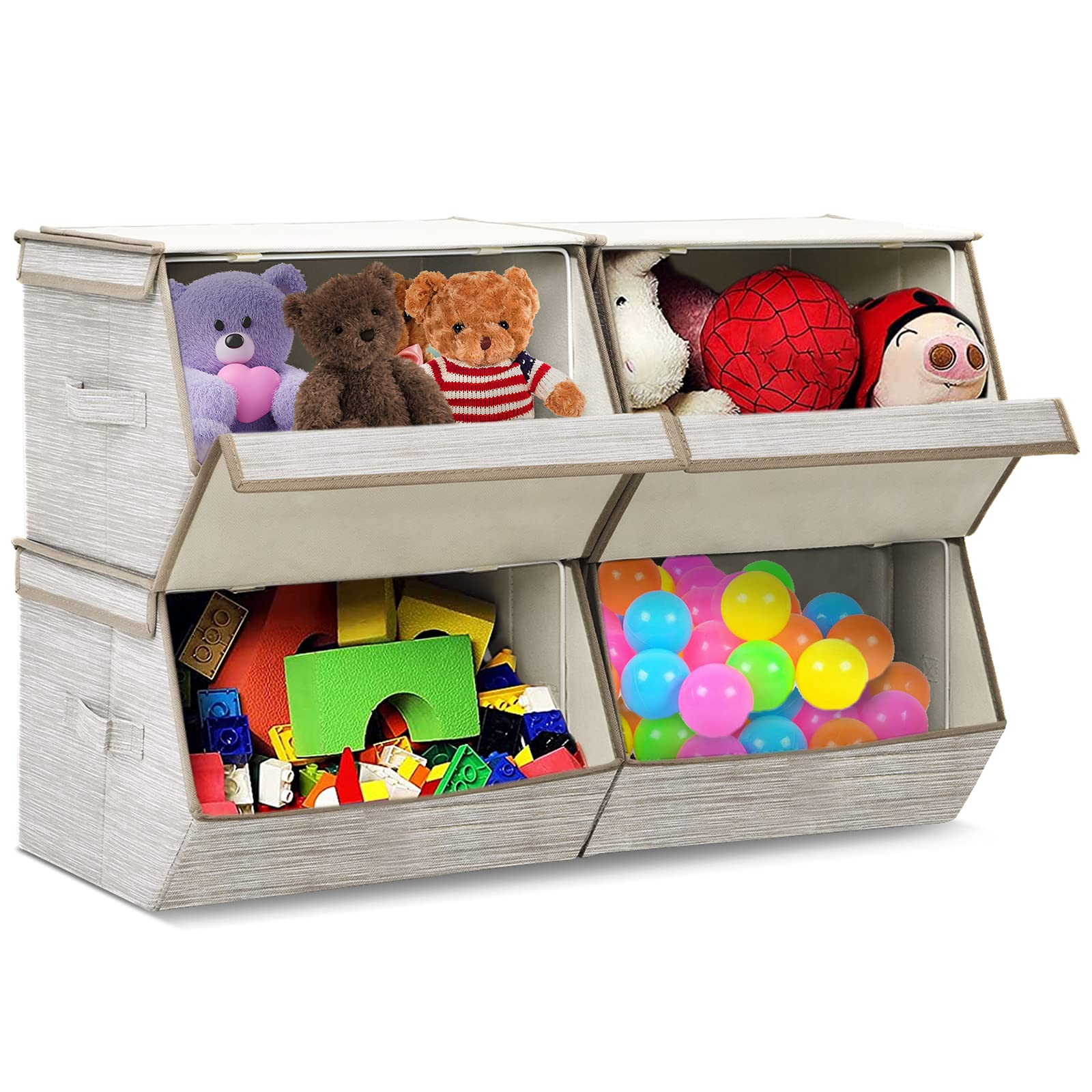 Costzon Fabric Toy Box Chest Organizer for Kids