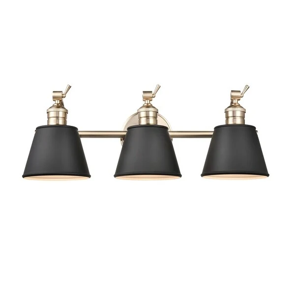 Millennium Lighting Layne Vanity Fixture in Multiple Finishes with Metal Shades