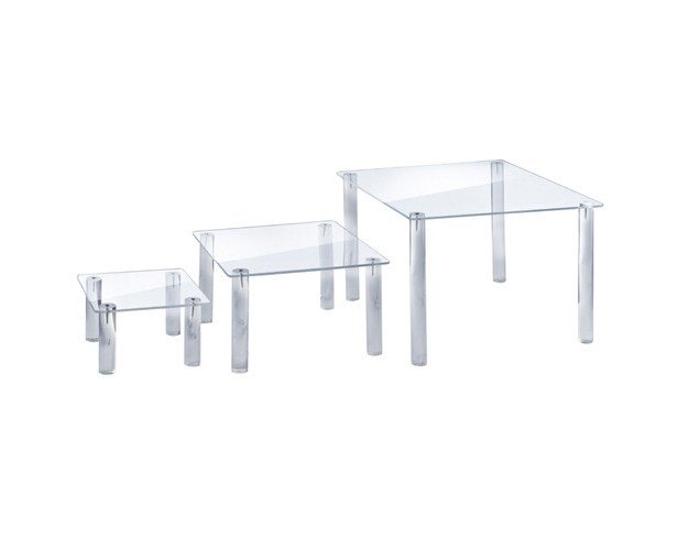 Azar Displays 3 piece Acrylic Square Riser Set