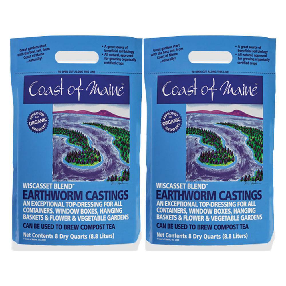 Coast of Maine Wiscasset Blend Earthworm Potting Soil 8 Qt. Bag (2-Pack) 2 x 1cbEWCPAL240