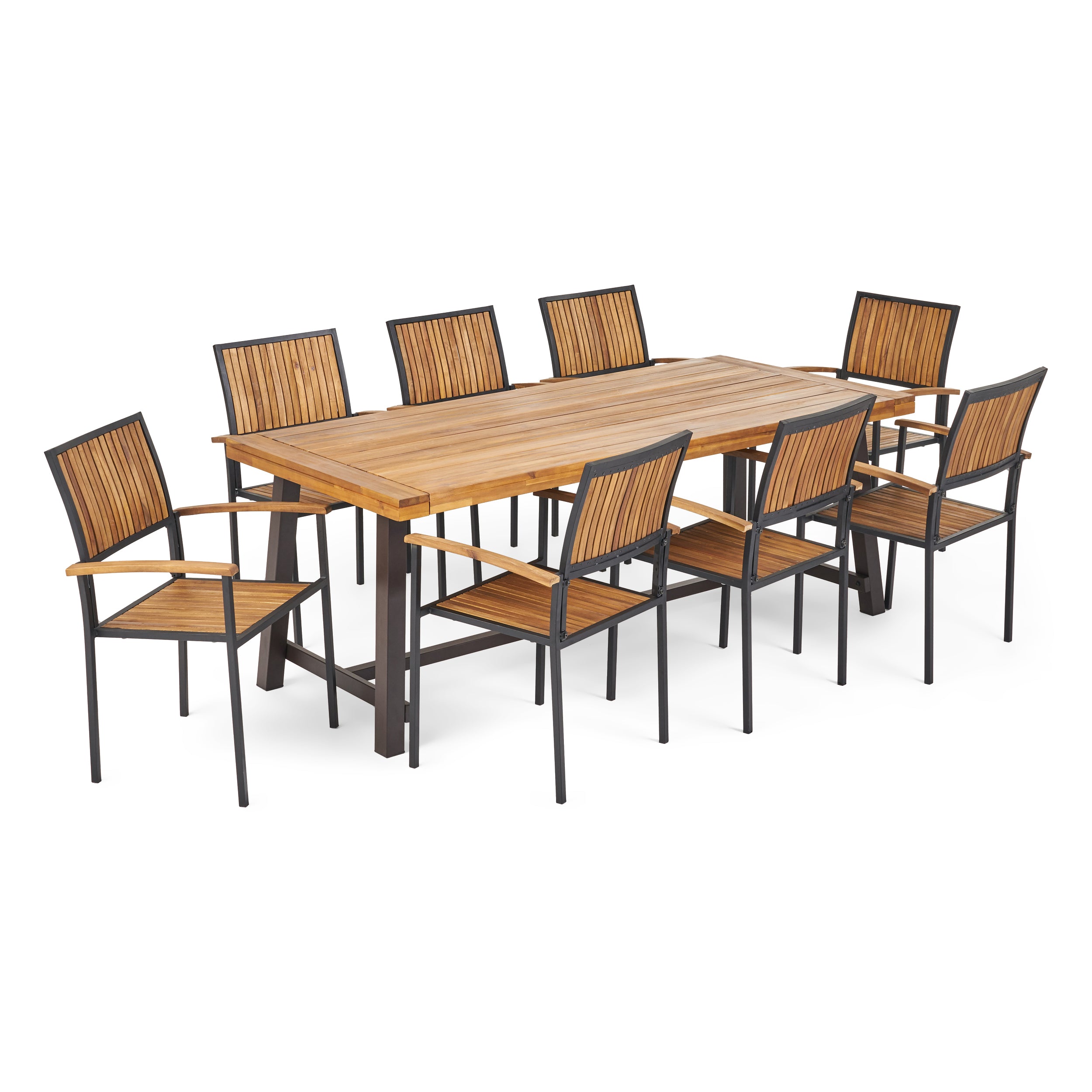 Cherry Outdoor Acacia Wood 8 Seater Dining Set