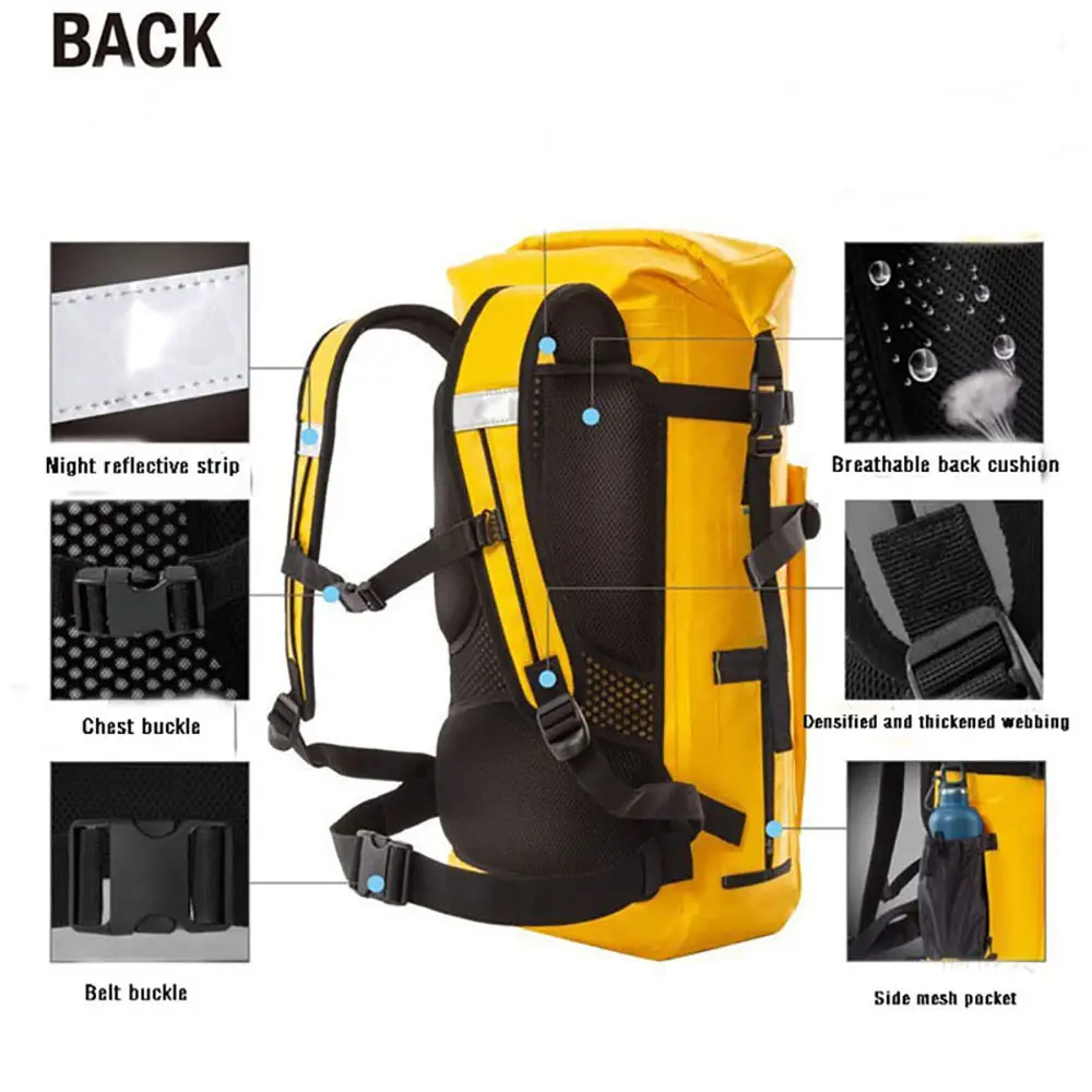 Custom lightweight Outdoor Traveling Dry and wet separation waterproof dry bag backpack