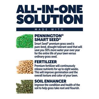 Pennington 9.6 lbs. Sun and Shade Lawn Booster with Smart Seed Fertilizer and Soil Enhancers 100540511