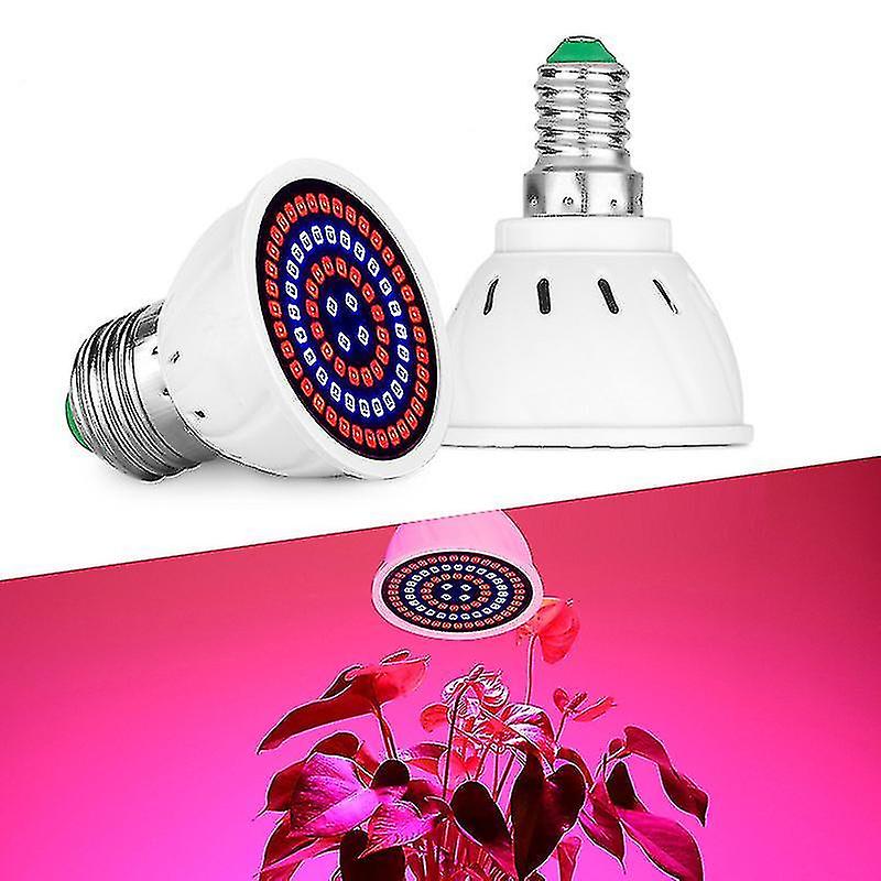 2pcs Led Plant Lamp Cup E27 Plant Indoor Fill Light Cup 60 Beads Led Plant Growth Lamp