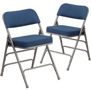 Flash Furniture Navy Metal Folding Chair (2-Pack) CGA-AW-167340-NA-HD