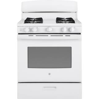 GE 30 in. 4.8 cu. ft. Freestanding Gas Range in White JGBS30DEKWW