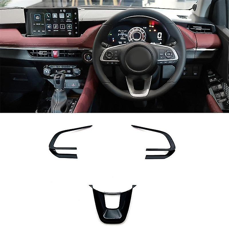 For 2023 Yaris Ativ Vois Carbon Fiber Car Steering Wheel Cover Trim Moldings Car Styling