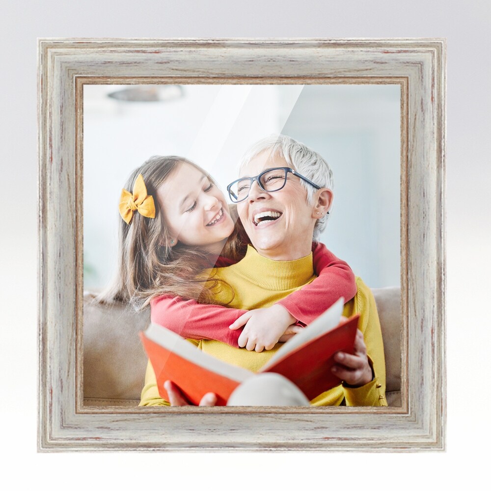 28x28 White Picture Frame   Wood Picture Frame Complete with UV