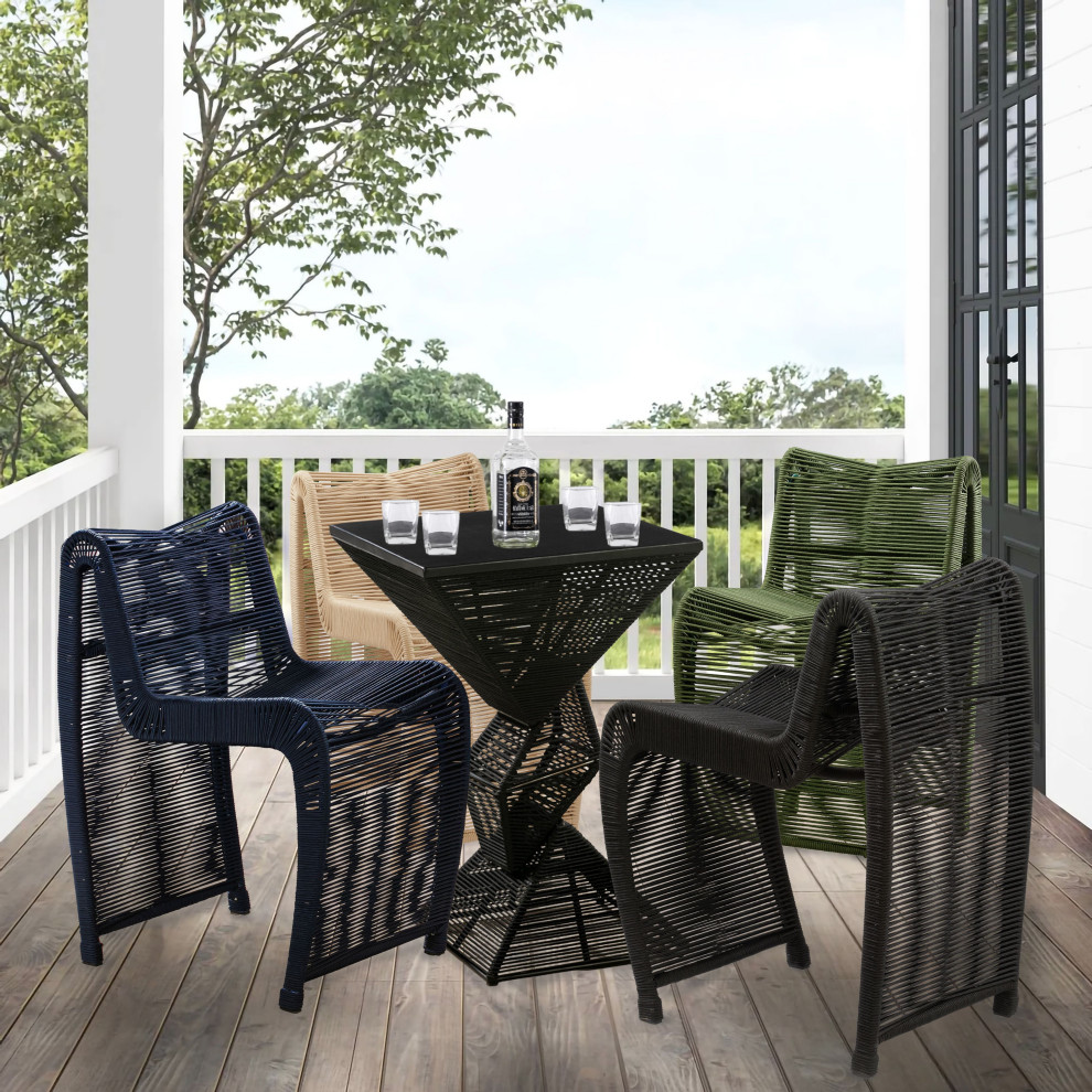 24 quotLorenzo Rope Counter Stool  Set of 2   Beach Style   Outdoor Bar Stools And Counter Stools   by Boraam Industries  Inc.  Houzz