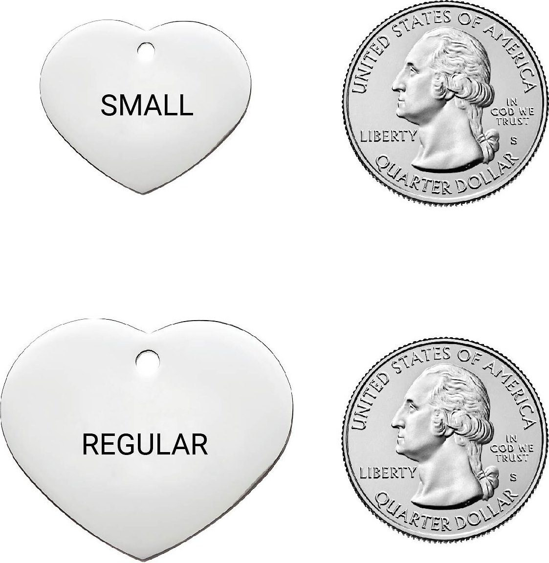 Frisco Personalized Dog and Cat ID Tag， Heart