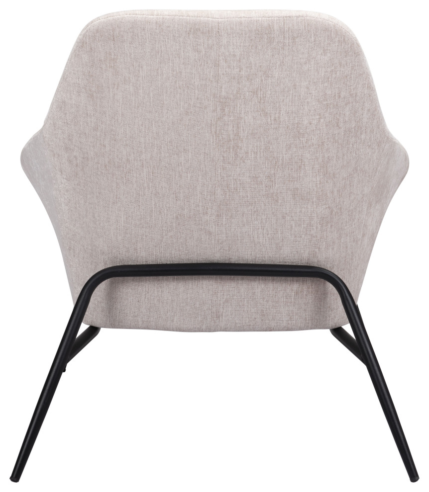 Manuel Accent Chair Beige   Midcentury   Armchairs And Accent Chairs   by BisonOffice  Houzz