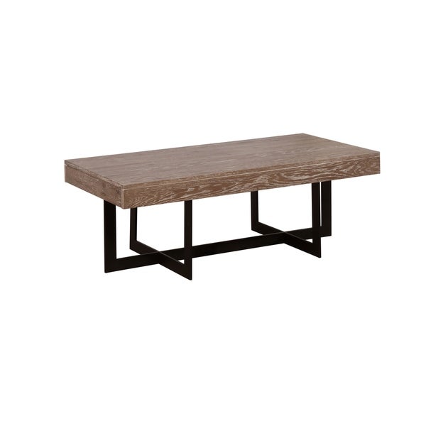 Furniture of America Levant 47-inch 2-drawer Cross Base Coffee Table