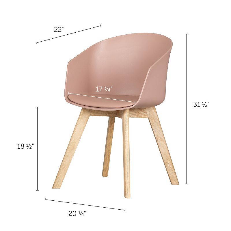 South Shore Flam Chair with Wooden Legs