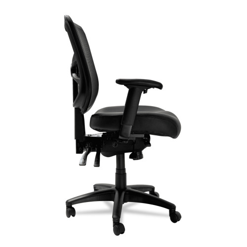 Alera Elusion Series Mesh Mid-Back Multifunction Chair， Supports Up to 275 lb， 17.7 to 21.4 Seat Height， Black (EL4215)