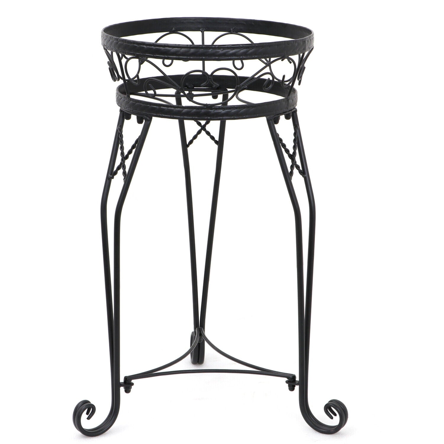 ZENSTYLE Shelf Flower Plant Display Stand Rack Large Modern Black Metal Heavy Duty