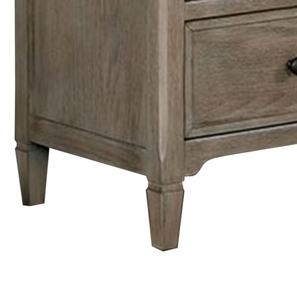 Armoire with 6 Storage Drawers and Turnip Feet， Natural Brown - - 34430925