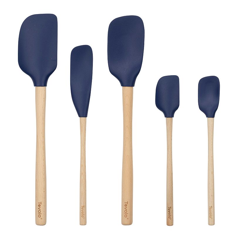 Tovolo Flex-Core 5-pc. Silicone Spatula with Wood Handle Set