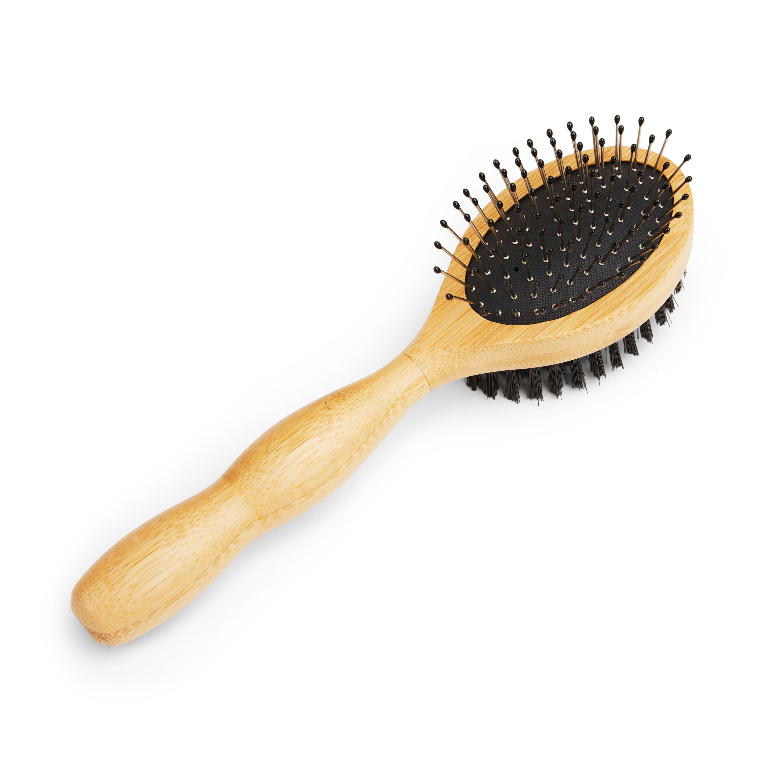 Well  Good Bamboo Pin and Bristle Dog Brush for All Coats， Small