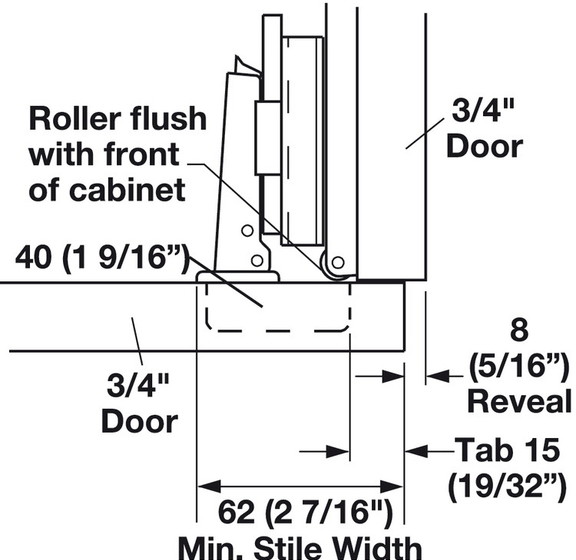 Hafele Pocket Door System  Accuride 1432 (Hinges n...