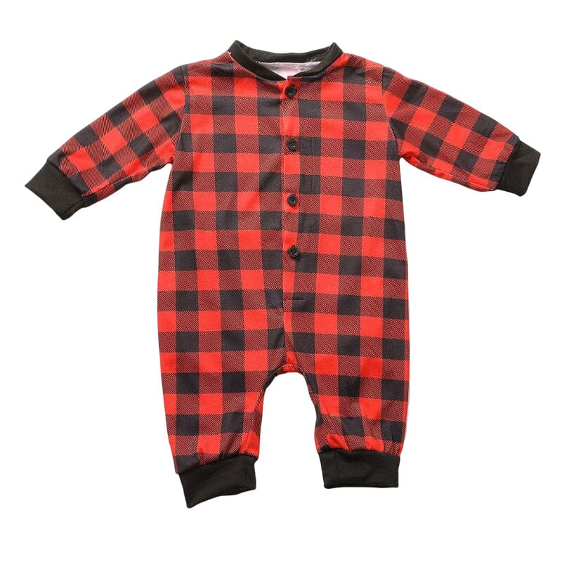 Plaid Home Pajamas Onesuit