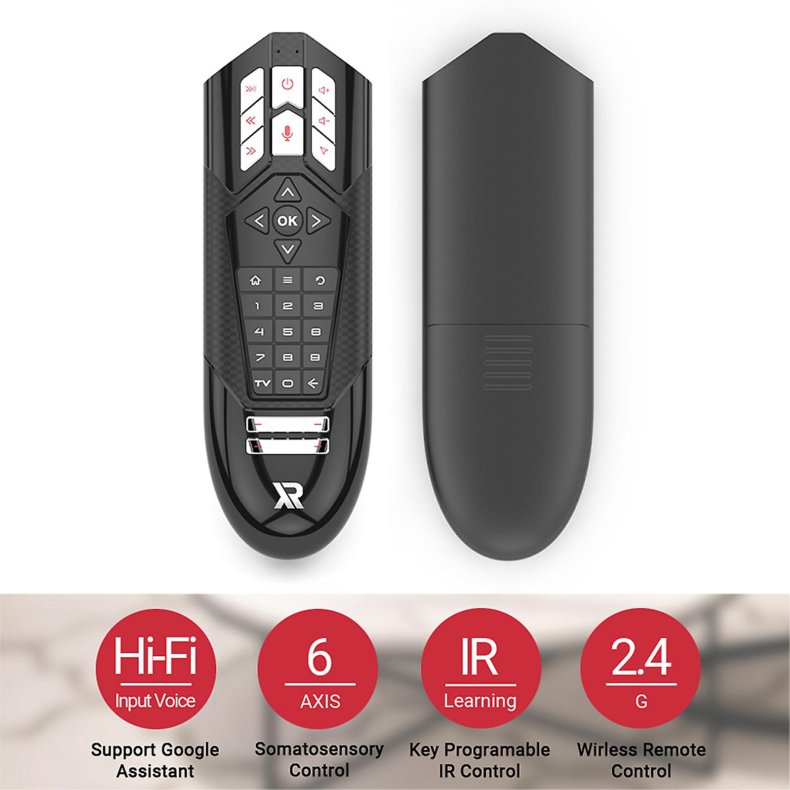 Wechip R1 2.4g Wireless Air Mouse W/ Usb Receiver 6-axis Motion Sensing Handheld Remote Controller Smart Voice Control 31 Keys Ir Learning For Smart T