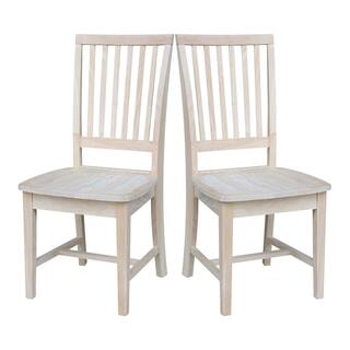 International Concepts Unfinished Wood Mission Dining Chair (Set of 2) 265P