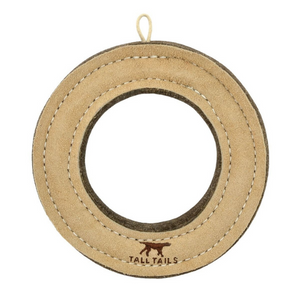 Tall Tails 7 Natural Leather Ring Dog Toy