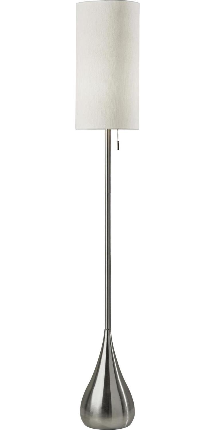 Adesso Christina Floor Lamp， Brushed Steel