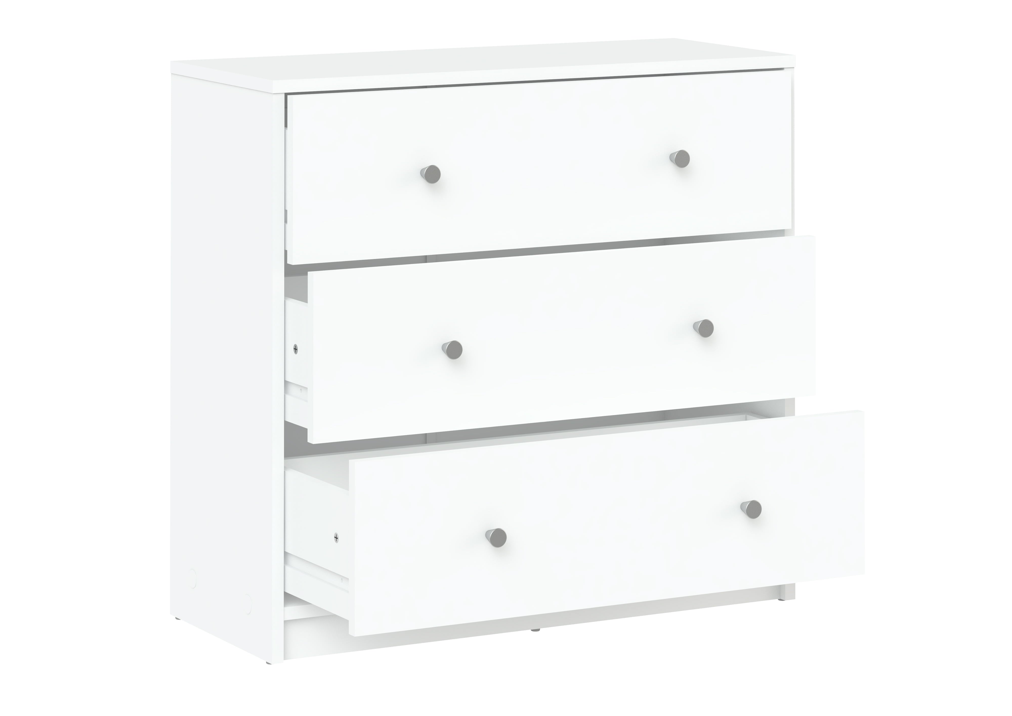 Studio 3 Drawer Dresser, White