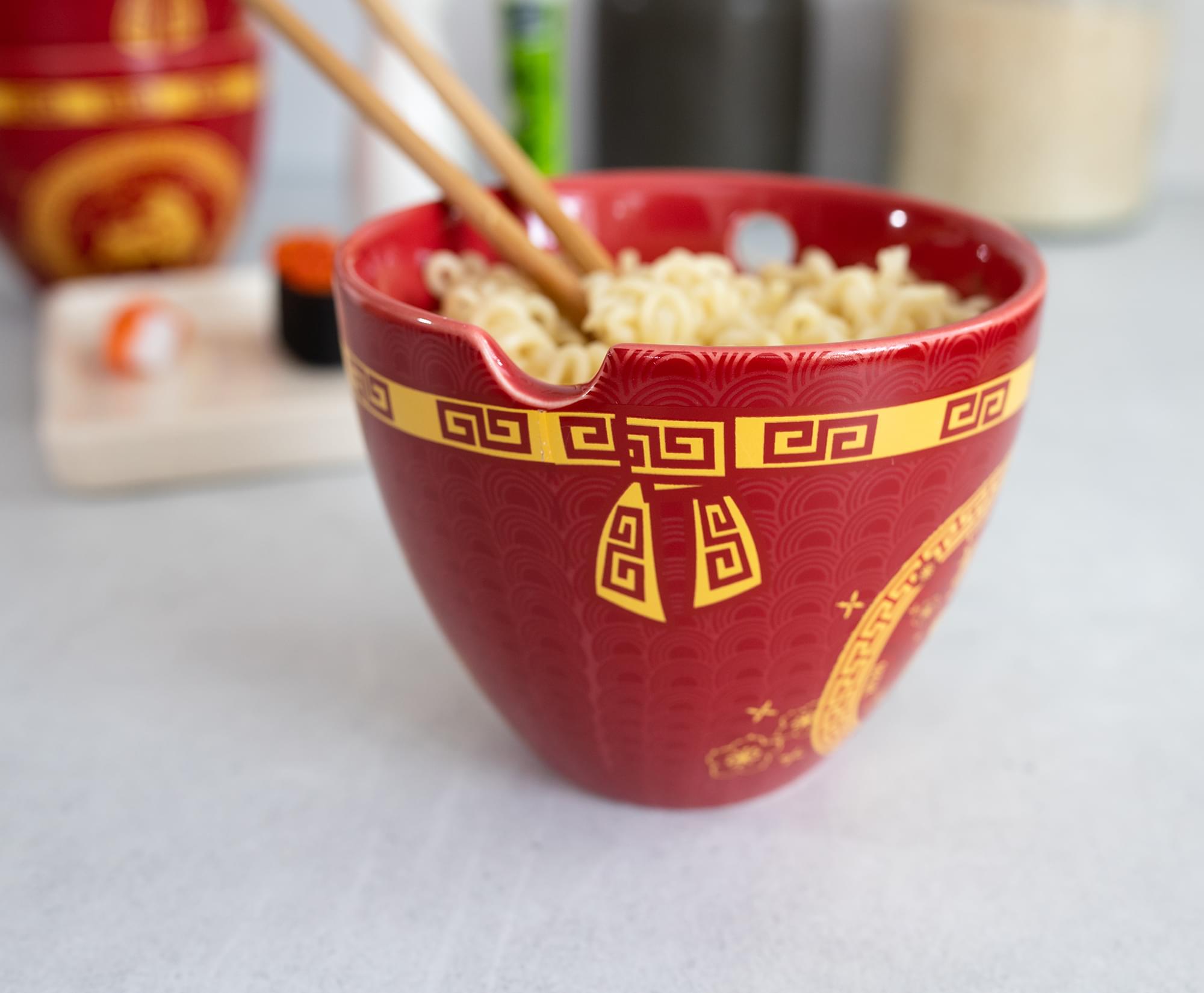 Year Of The Monkey Chinese Zodiac 16-Ounce Ramen Bowl and Chopstick Set