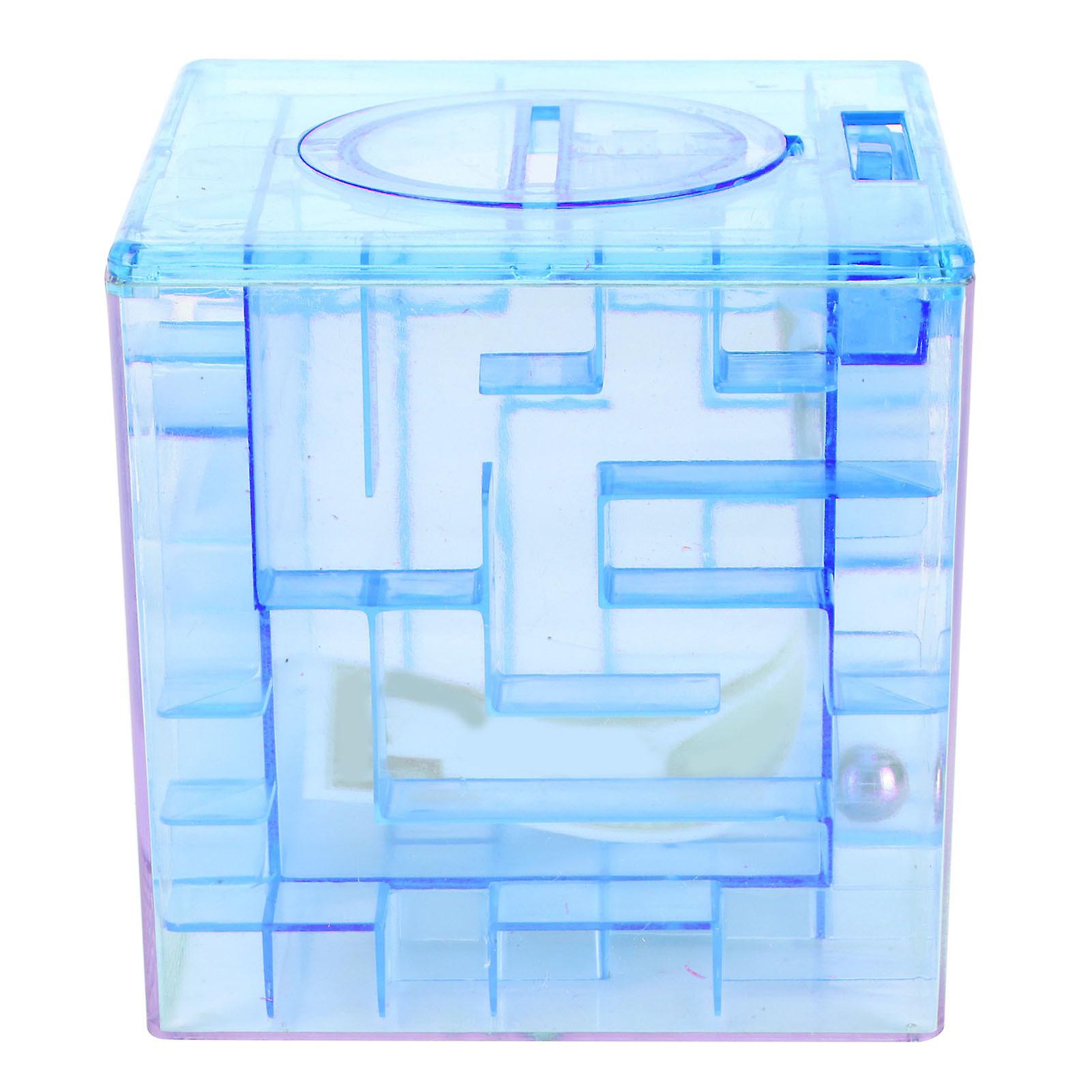 Mini Money Box Innovative Maze Game Coin Saving Box Educational Toy Gift For Children Kidsblue