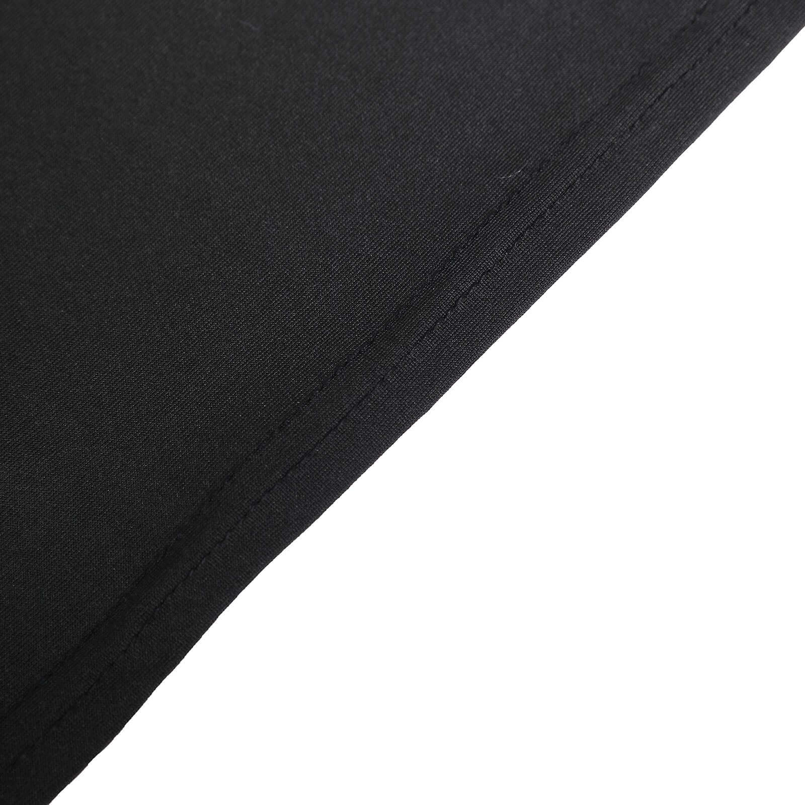 Black Spandex Stretch Fitted Folding Slip On Chair Cover 160 GSM