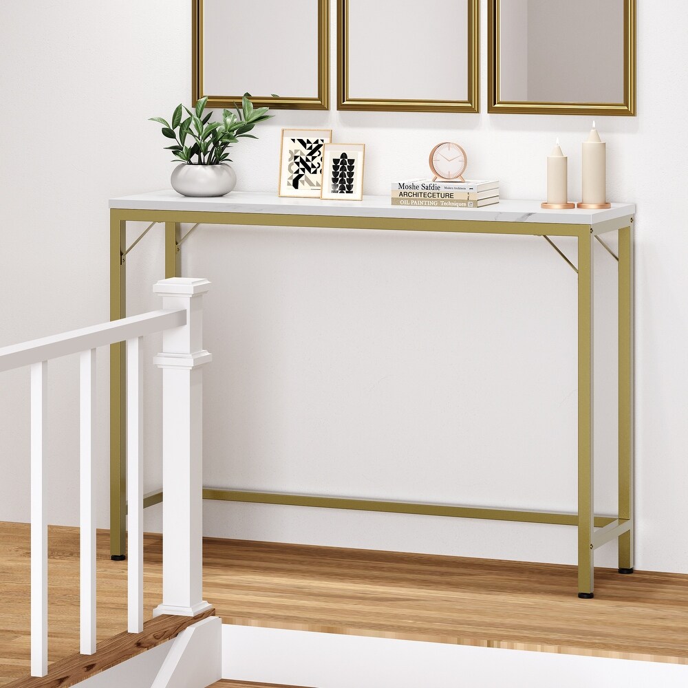 Narrow Sofa Console Entryway Table for Living Room   9.05\