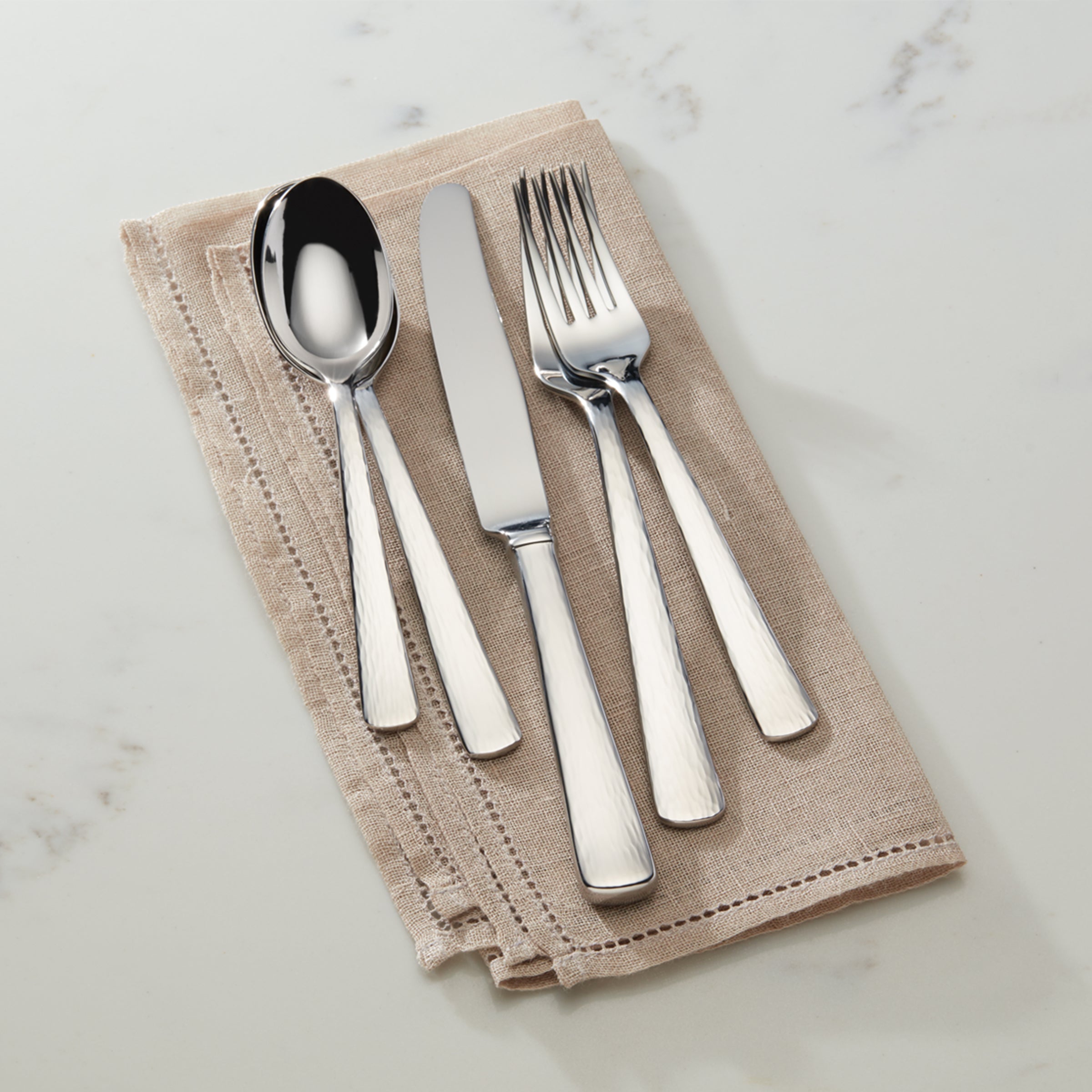 Silver Echo 5pc Flatware Place Setting