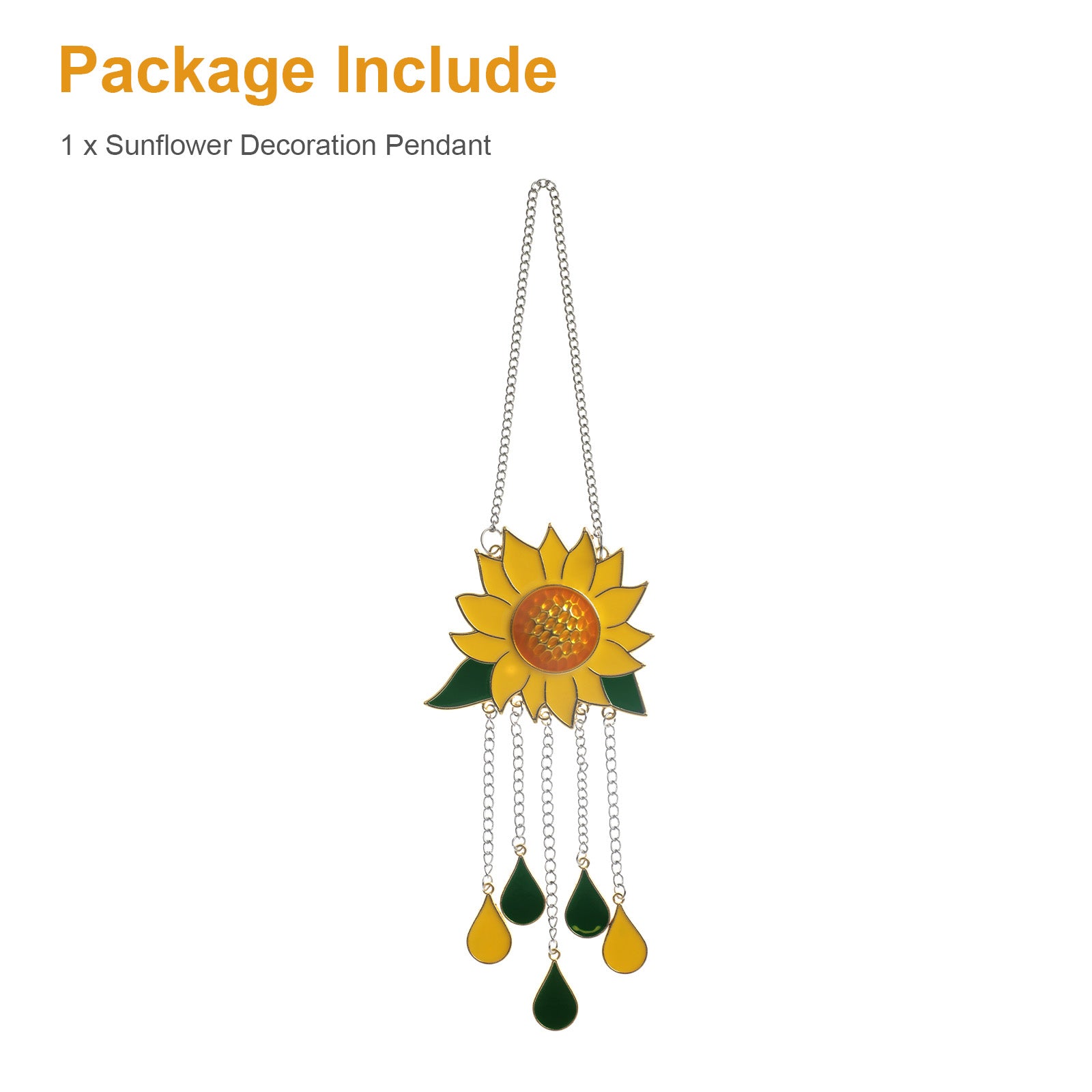 Sunflower Wind Chimes for Outside， EEEkit Sunflower Decoration Pendant， Waterproof Wind Chime Pendant， Sunflowers Window Hanging Ornaments with Soothing Sound，  Home Garden Birthday Memorial Gifts