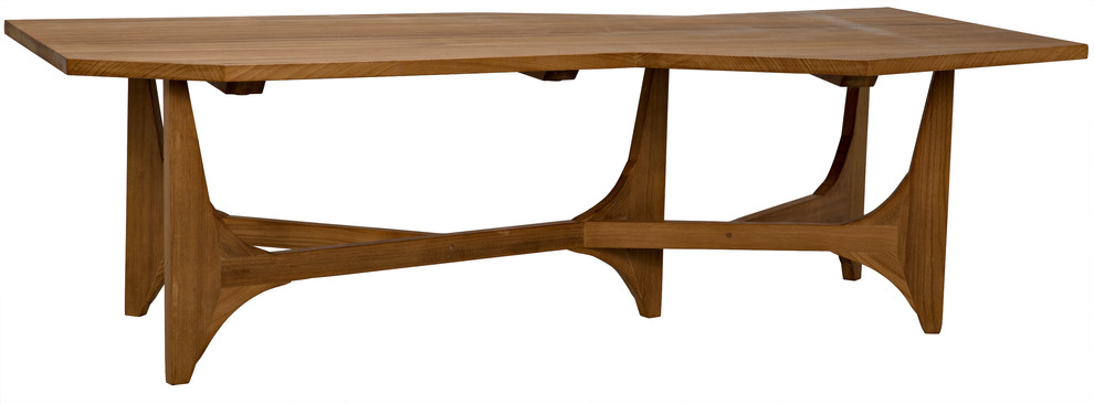 Fenton Coffee Table  Gold Teak   Midcentury   Coffee Tables   by HedgeApple  Houzz