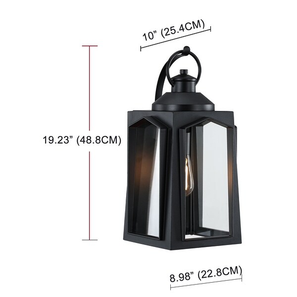 1-light outdoor wall light with clear glass and black finish，1*E26 Shopping - The Best Deals on Outdoor Wall Lanterns | 40356619