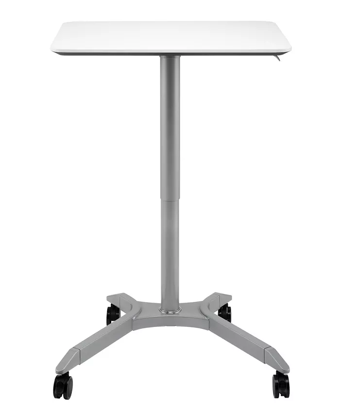 Seville Classics 28 airLIFT XL Pneumatic Height Adjustable Sit-Stand Mobile Laptop Computer Desk Cart