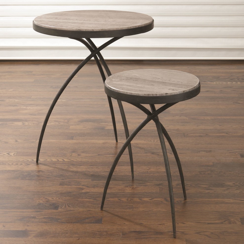 Tripod Table   Industrial   Side Tables And End Tables   by Kathy Kuo Home  Houzz