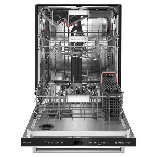 KitchenAid 24 in. PrintShield Stainless Steel Top Control Built-In Tall Tub Dishwasher with Stainless Steel Tub 44 dBA KDTM804KPS