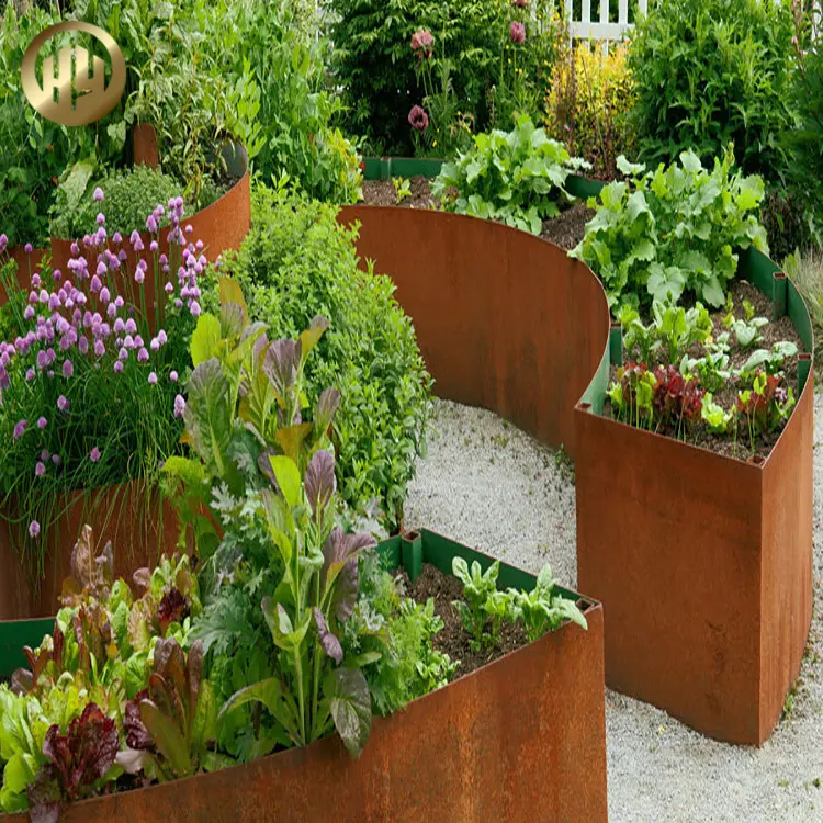 Factory Supply Corten Steel Metal Simple Courtyard Edging Border