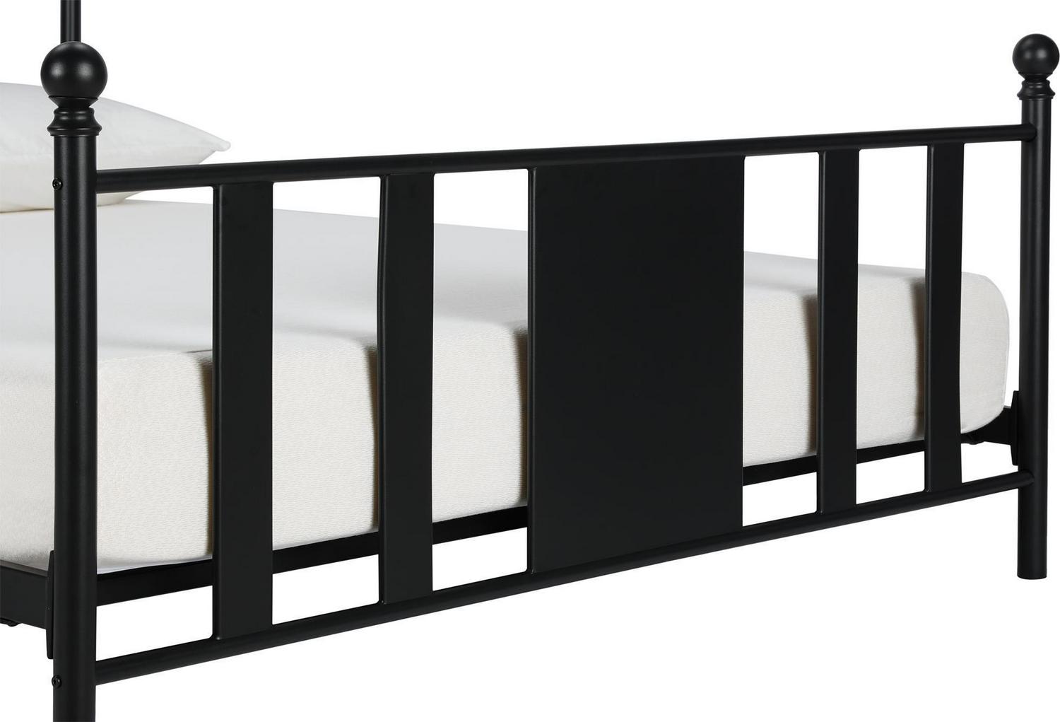 DHP Langham Metal Platform Bed with Adjustable Height， Queen， Black