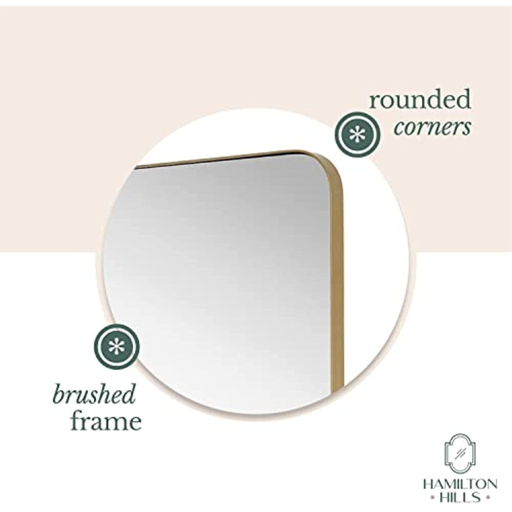 Gold Metal Surrounded Round Pivot Mirror 22