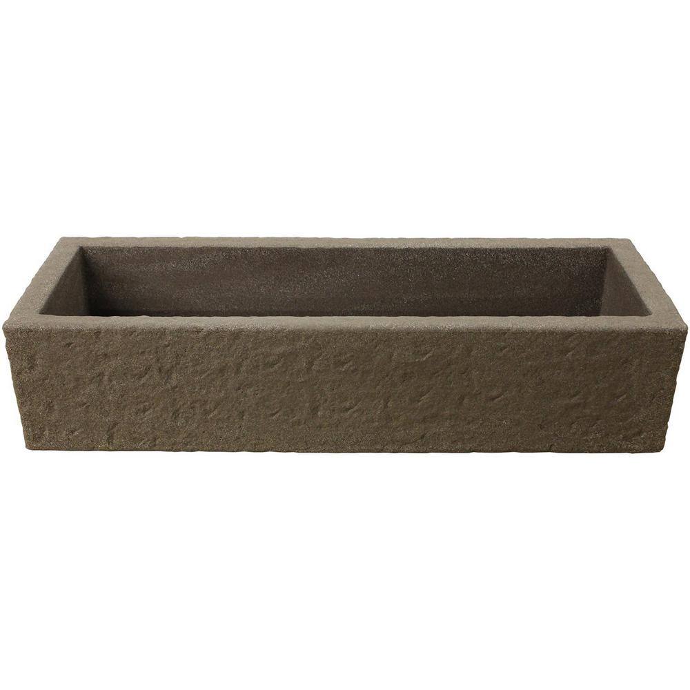 Emsco 39 in. x 14.5 in. Monzonite Polyethylene Trough Planter 2415-1