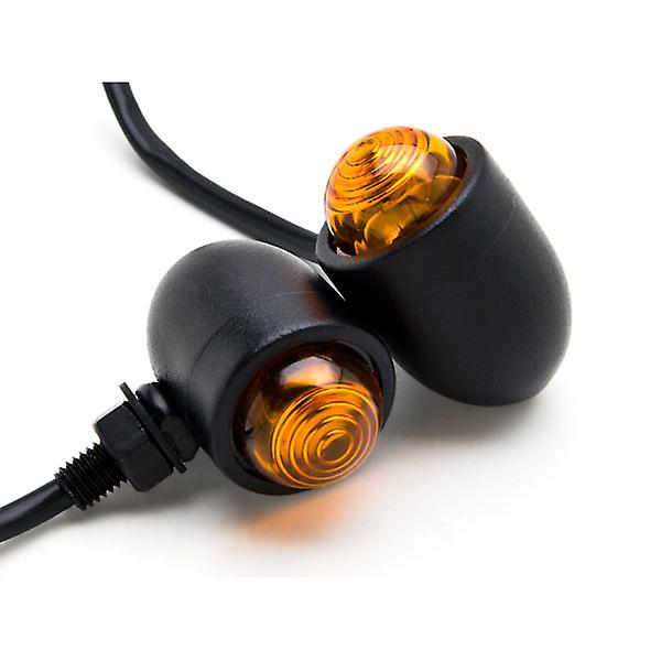 Motorcycle 2 pcs Black Amber Turn Signals Lights Compatible with Honda Gold Wing Goldwing GL 500 650 1000 1100