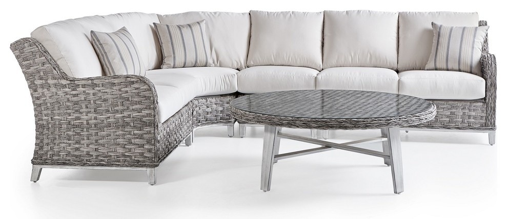 Turtle Beach Round Coffee Table   Tropical   Outdoor Coffee Tables   by South Sea Outdoor Living  Houzz