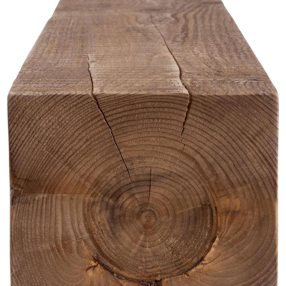 Dogberry Collections Solid Timber 48 in. x 6 in. Aged Oak Mantel m-sold-4806-agok-none