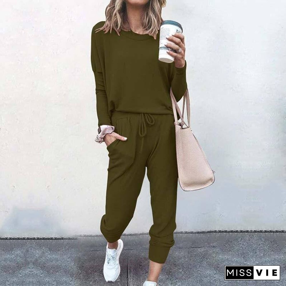 Spring Casual Sweat Suits Woman Tracksuit Pants Two Piece Set Women Outfits Jogging Suits Female Tracksuit Set 2 piece