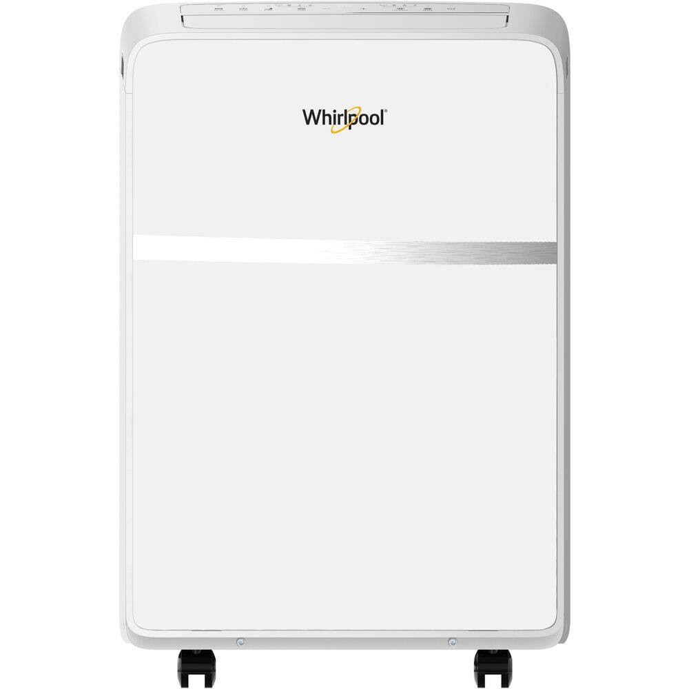 Whirlpool 8000 BTU (5500 BTU DOE) Portable Air Conditioner with Remote Timer Restart Wheels Dehumidifer Fan in White WHAP081BWC