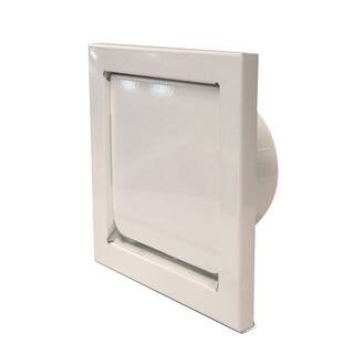 Master Flow 4 in. Round Wall Vent Flush Mount in White HFW4